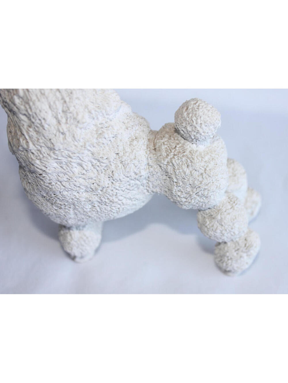 White Standing Poodle Figurine with Show Cut Sandicast - Picture 5 of 11